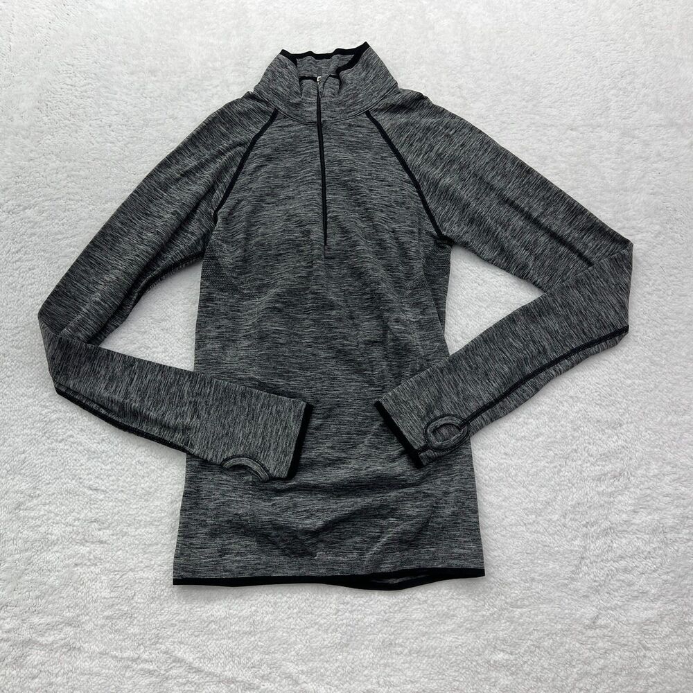 Victoria Secret X Sport Shirt Womens XS Grey Long Sleeve 1/4 Zip Performance
